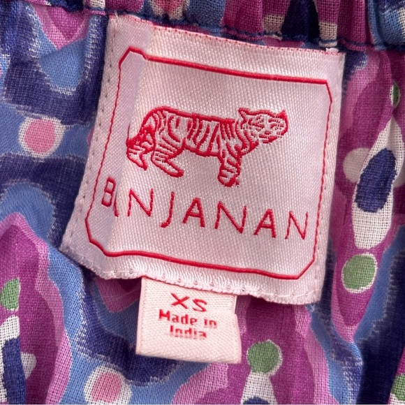 Banjanan Halo Cropped Smocked Puff Sleeve Top XS Surreal Dream Granada - Picture 6 of 8